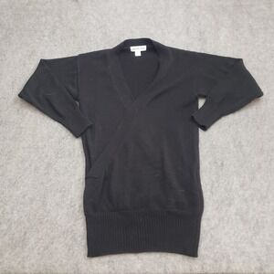 Maurie‎ Eve Sweater Womens 2 Black Sweatshirt Preppy Casual Knit Wrap Ladies